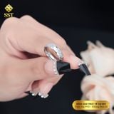  Nhẫn Titan SST Trắng Khắc dấu X cá tính Không Đen Gỉ N55 
