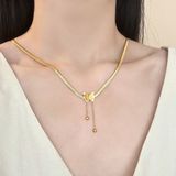  Dây chuyền nữ Titan SST Official Kiểu dây mì dẹp hồ điệp đi tiệc sang trọng Không Đen Gỉ VC102 