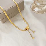  Dây chuyền nữ Titan SST Official Kiểu dây mì dẹp hồ điệp đi tiệc sang trọng Không Đen Gỉ VC102 