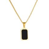  Dây chuyền Titan SST VC132 Nét sang trọng từ đá xà cừ đen huyền bí 