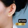  Bông tai nữ hoa nhỏ nụ bi trắng chất liệu titan không rỉ BT202 