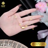  Lắc tay titan SST dây phối Đồng xu tim Đôi LT261 