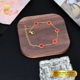  Lắc tay titan SST dây xích mảnh phối hoa 5 lá LT262 