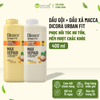 Combo Dầu gội - xả Dicora Urban Fit Macadamia phục hồi tóc hư tổn 400ml