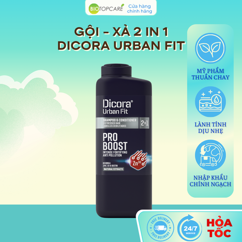 Dầu gội nam chống rụng tóc Dicora Urban Fit Fortifying kết hợp xả 2 trong 1 400ml