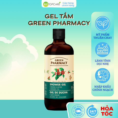 Gel tắm Green Pharmacy Cafe xanh và dầu gừng 500ml