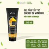 Energy of Vitamins Gel tắm tẩy tế bào chết toàn thân hương bánh cupcake đào 240ml