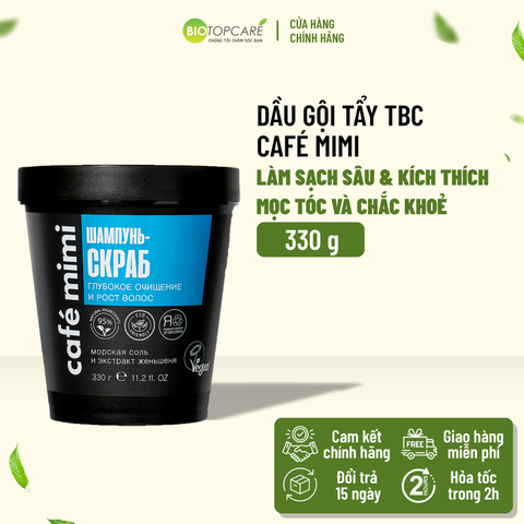 Dầu gội tẩy tế bào chết da đầu CAFEMIMI làm sạch sâu và kích thích mọc tóc 330g