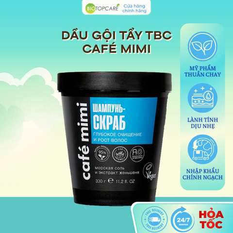 Dầu gội tẩy tế bào chết da đầu CAFEMIMI làm sạch sâu và kích thích mọc tóc 330g