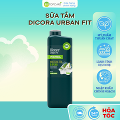 Sữa tắm Dicora Urban Fit detox Matcha và chiết xuất trái Lê 750ml