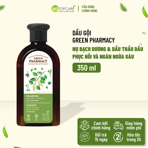 Dầu gội Green Pharmacy ngăn ngừa gàu chiết xuất nụ bạch dương 350ml