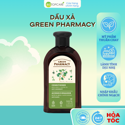 Dầu xả Green Pharmacy ngăn ngừa gàu nụ bạch dương và thầu dầu 300ml