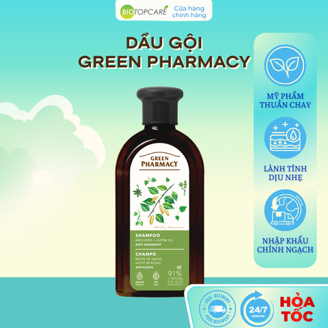 Dầu gội Green Pharmacy ngăn ngừa gàu chiết xuất nụ bạch dương 350ml