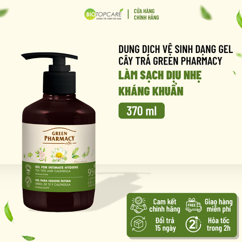 Dung Dịch Vệ Sinh Phụ Nữ Green Pharmacy Kháng Khuẩn Cây Trà 370ml