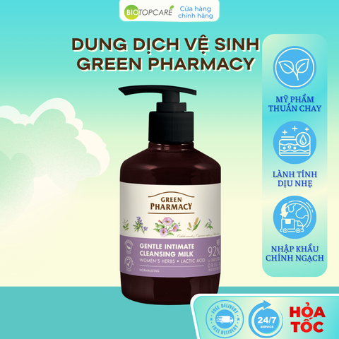 Dung Dịch Vệ Sinh Phụ Nữ Green Pharmacy Dạng Sữa Trung Hòa “Thảo Mộc” 370ml