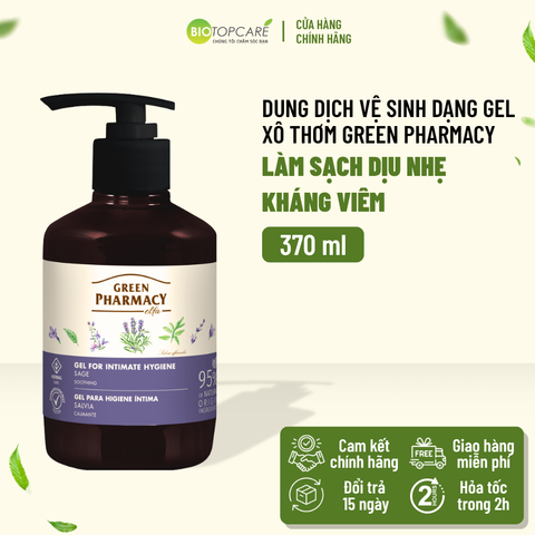 Dung dịch vệ sinh phụ nữ Green Pharmacy cây xô thơm 370ml