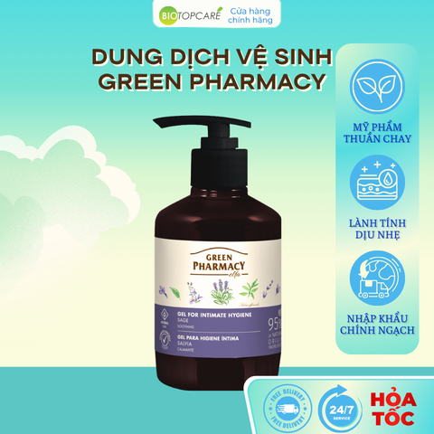 Dung dịch vệ sinh phụ nữ Green Pharmacy cây xô thơm 370ml