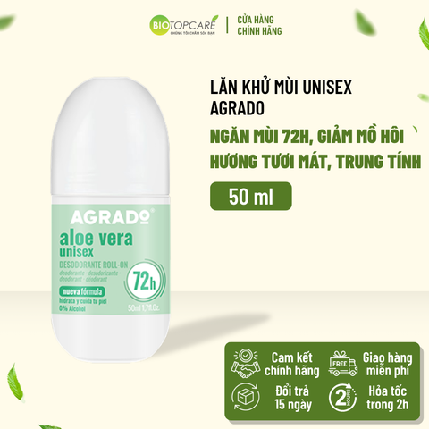 Lăn khử mùi Agrado 72h Unisex 50ml