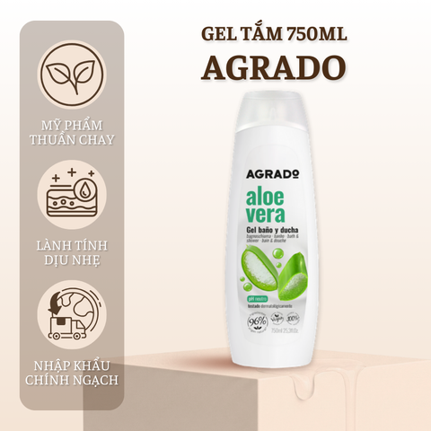 Gel tắm Agrado Lô hội 750ml