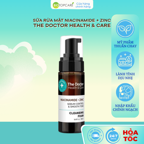 The Doctor Health & Care NIACINAMIDE + ZINC Сleansing foam 150ml Bọt rửa mặt