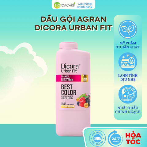 Dầu gội Dicora Urban Fit chiết xuất tinh dầu Argan dành cho tóc nhuộm 400ml - BioTopcare Official