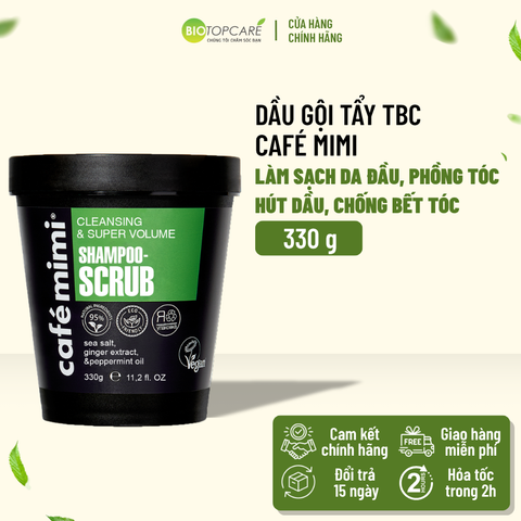 Dầu gội tẩy tế bào chết da đầu Cafemimi làm sạch và làm phồng tóc 330g