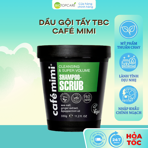 Dầu gội tẩy tế bào chết da đầu Cafemimi làm sạch và làm phồng tóc 330g
