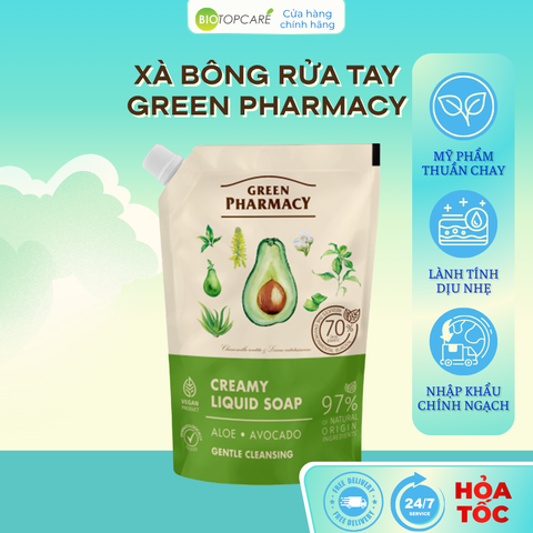 Xà phòng rửa tay Green Pharmacy Lô hội và Bơ dạng túi 460ml