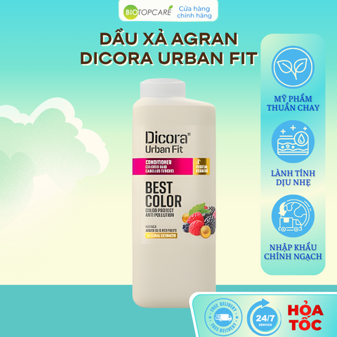 Dầu xả Dicora Urban Fit chiết xuất tinh dầu Argan dành cho tóc nhuộm 400ml - BioTopcare Official