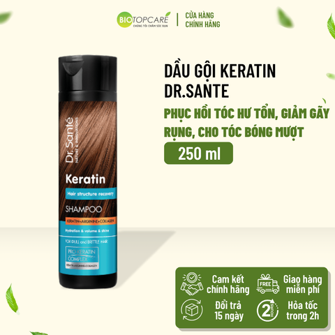 Dầu gội Dr.Sante Keratin phục hồi cấu trúc tóc 250ml