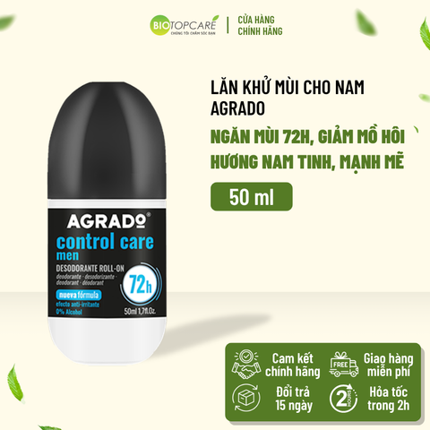 Lăn khử mùi Agrado 72h dành cho nam 50ml