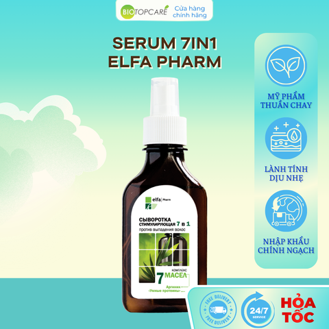 [HSD 07/2026] - Serum kích thích mọc tóc Elfa Pharm 7in1 chiết xuất 7 loại tinh dầu thảo dược 100ml