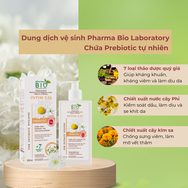 Dung dịch vệ sinh Pharma Bio Laboratory chứa Prebiotic tự nhiên 250ml