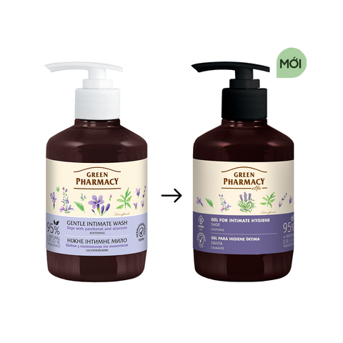 Dung dịch vệ sinh phụ nữ Green Pharmacy cây xô thơm 370ml