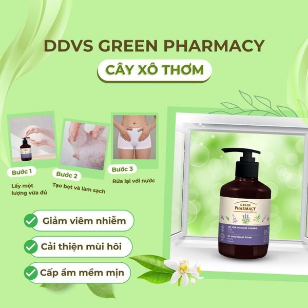 Dung dịch vệ sinh phụ nữ Green Pharmacy cây xô thơm 370ml