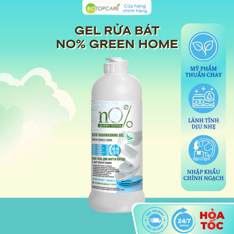 Gel rửa chén bát nO% Green Home Eco với Baking Soda 500ml