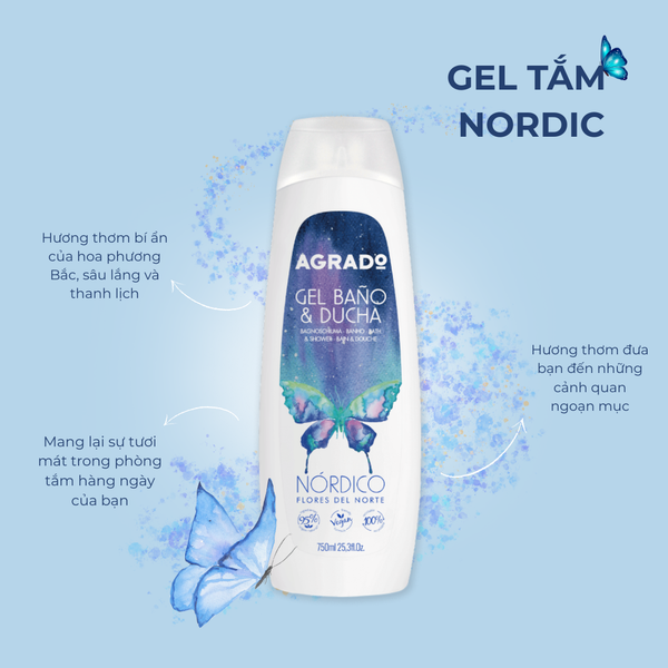 Gel tắm Agrado Nordic 750ml