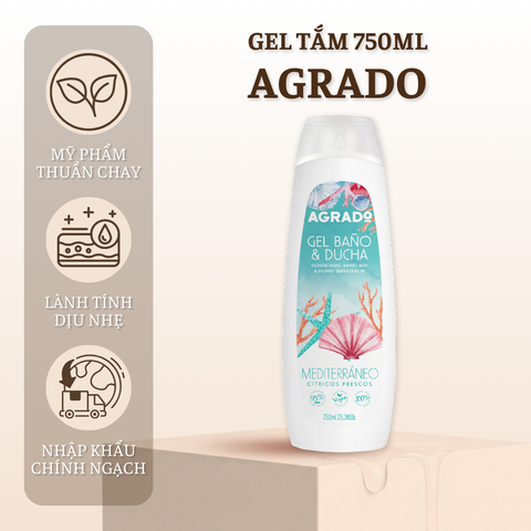 Gel tắm Agrado Mediterranean 750ml