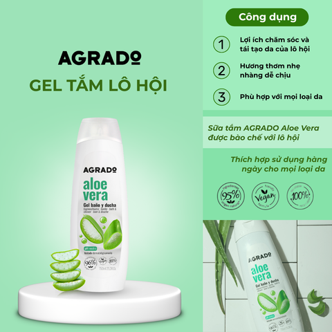 Gel tắm Agrado Lô hội 750ml