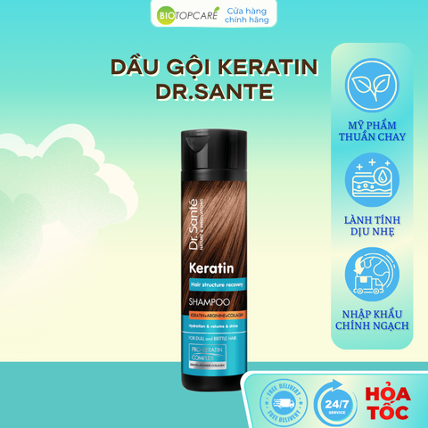 Dầu gội Dr.Sante Keratin phục hồi cấu trúc tóc 250ml
