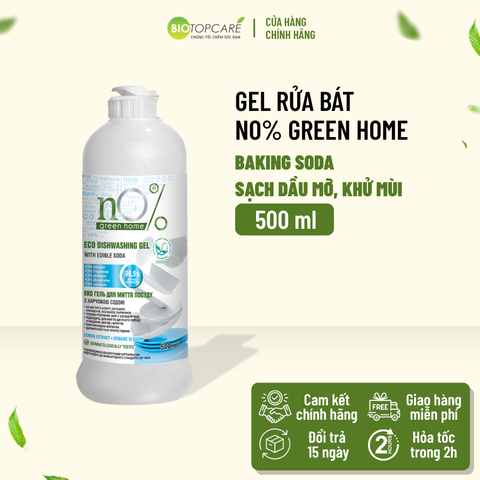 Gel rửa chén bát nO% Green Home Eco với Baking Soda 500ml