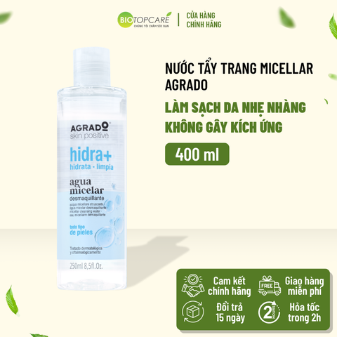 Nước tẩy trang Micellar Agrado 400ml