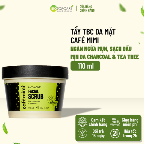 Tẩy tế bào chết da mặt CAFEMIMI ngăn ngừa mụn 110ml
