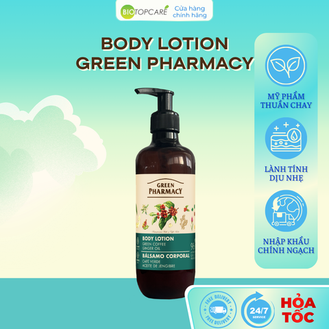 Sữa dưỡng thể Green Pharmacy Cafe xanh và dầu gừng 400ml