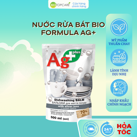 Nước Rửa Bát Bio Formula Ag+ Dạng Túi 500ml