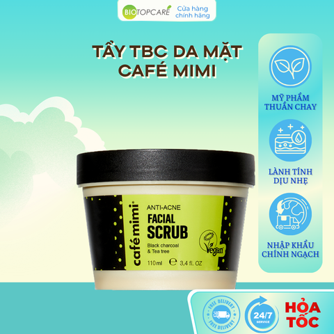 Tẩy tế bào chết da mặt CAFEMIMI ngăn ngừa mụn 110ml