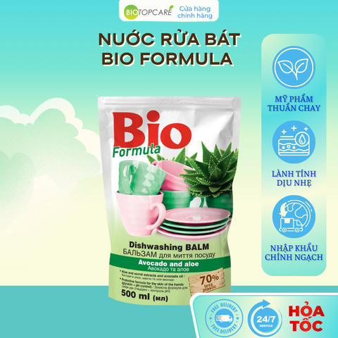 Nước Rửa Bát Bio Formula Bơ Và Lô Hội Dạng Túi 500ml