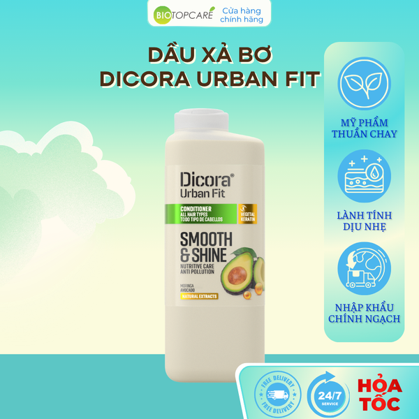 Combo Dầu gội - xả Dicora Urban Fit chiết xuất trái Bơ dành cho mọi loại tóc 400ml