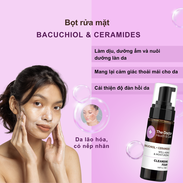 The Doctor Health & Care BAKUCHIOL + CERAMIDES Сleansing foam 150ml Bọt rửa mặt 150ml