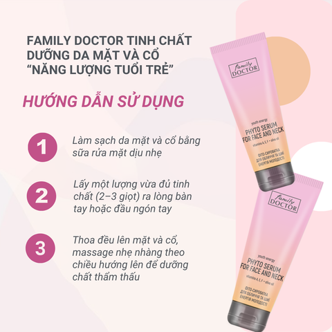 Family Doctor Tinh chất dưỡng da mặt và cổ “Năng lượng tuổi trẻ” 75ml